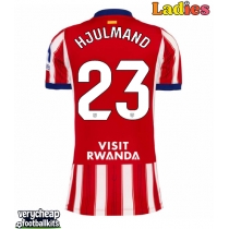 Atletico Madrid Morten Hjulmand #23 Replica Home Shirt Ladies 2026-27 Short Sleeve